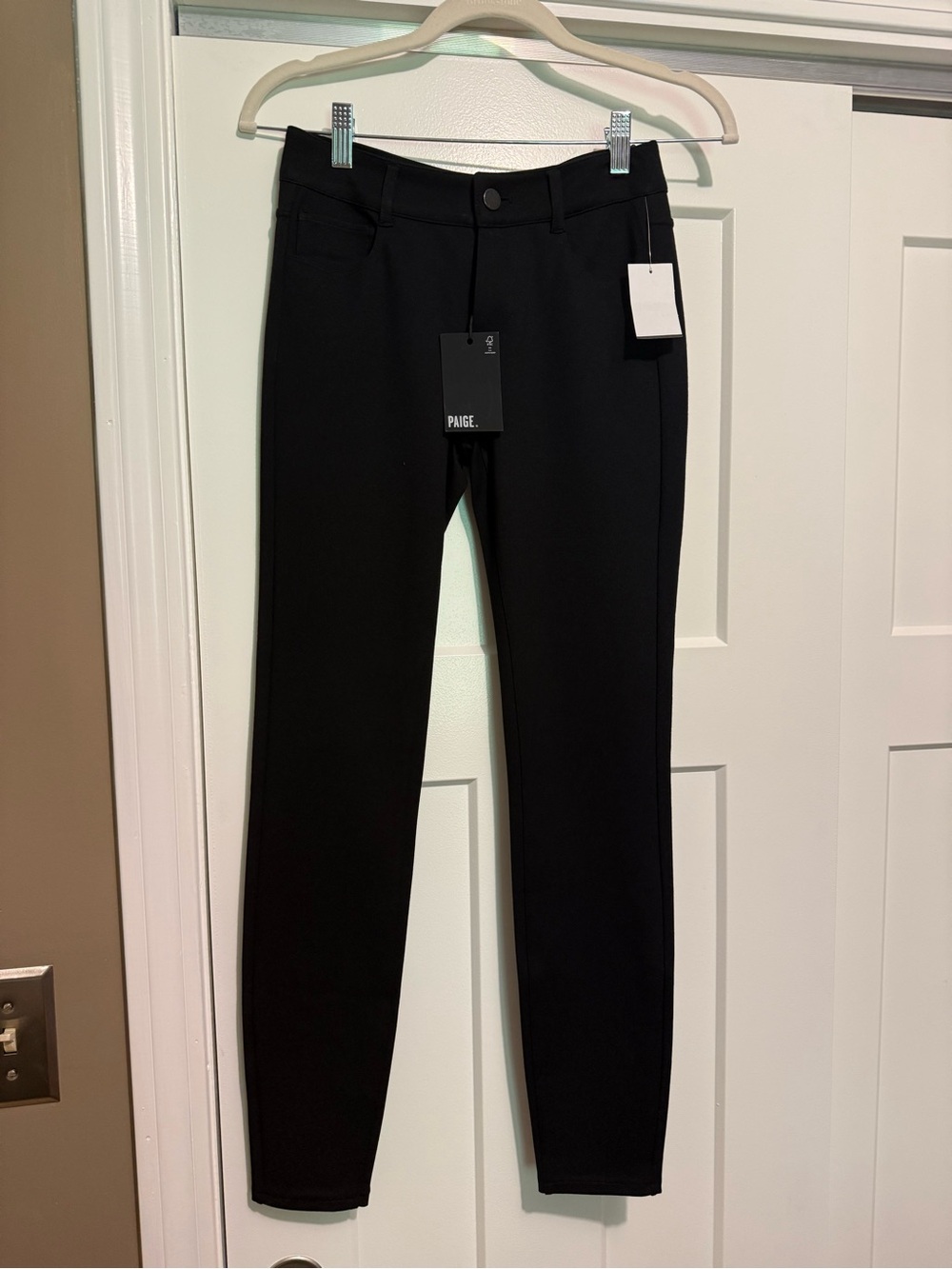 PAIGE Black Skinny Pant with Slim Leg